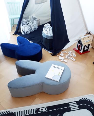 Sittpuff Navy Kanin till barnrummet, Babam - Bild 4