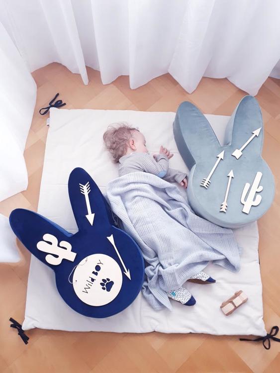 Sittpuff Navy Kanin till barnrummet, Babam - Bild 3