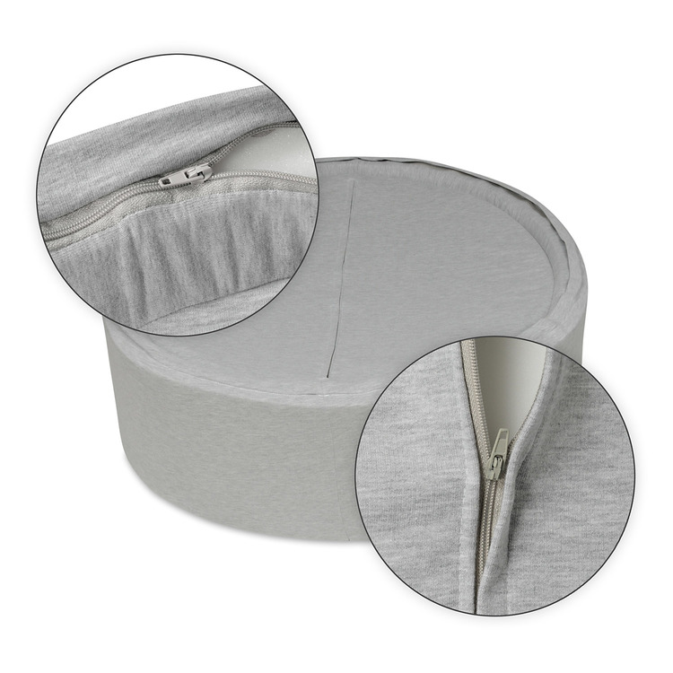 Ljusgrå bollhav BASIC, 90x30 med bollar (turkos, grå,vita) - Bild 3