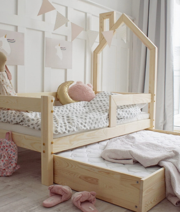 Barnsäng Philip hussäng med förvaringslåda/extrasäng