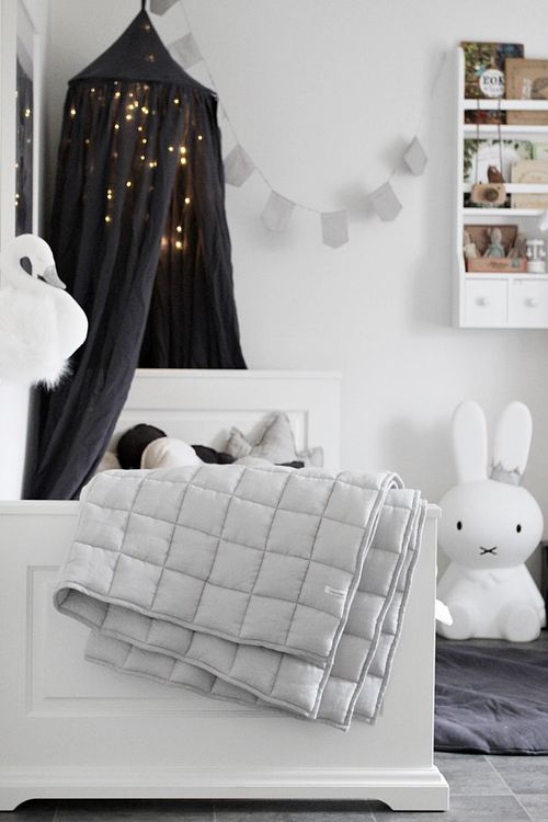 Stor grafit maxi sänghimmel i linne, Cotton&Sweets - Bild 2