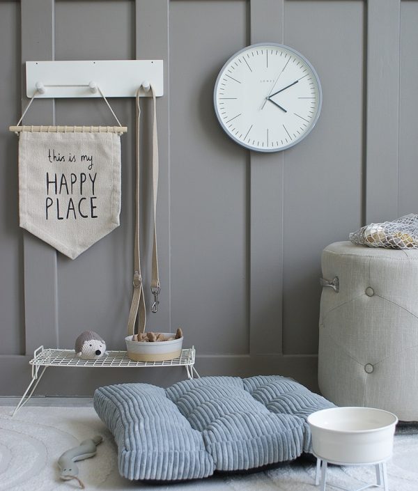 Grå kudde till hundbädd/hundsäng (M)