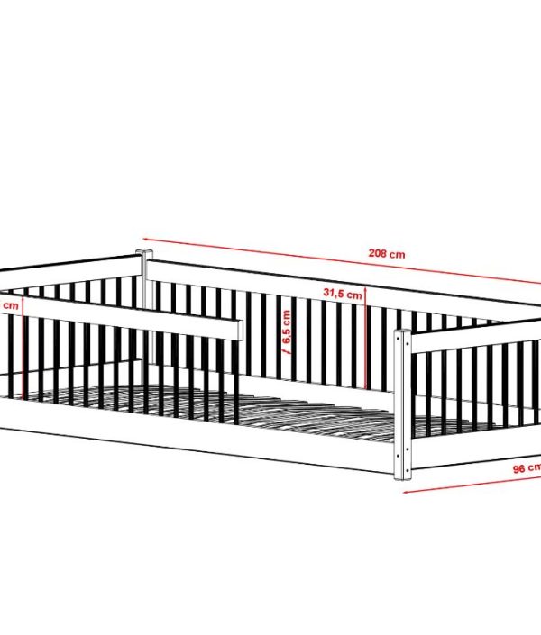 Grå barnsäng Petter