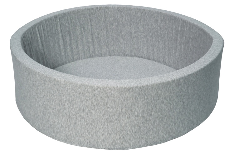 Ljusgrå bollhav BASIC, 90x30 med bollar (puderrosa, vit, pearl,grå) - Bild 5