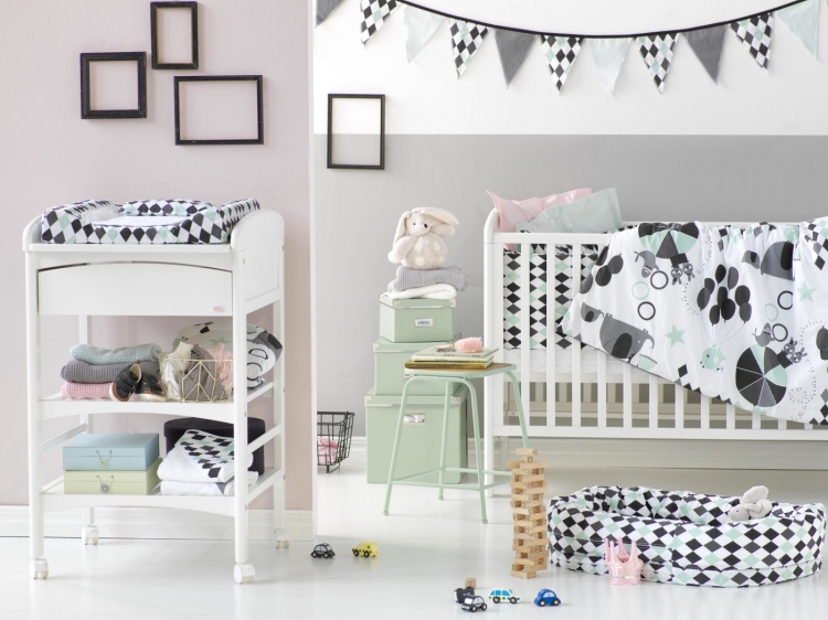 Vimpel till barnrummet, NG baby harlequin black - Bild 2