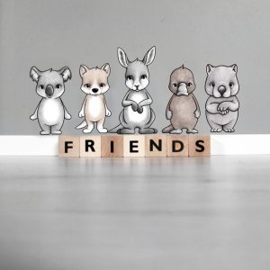 Australienvänner väggklistermärken, Stickstay