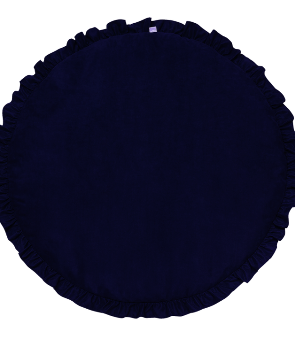 Mörkblå lekmatta Basic med volang , Cotton & Sweets