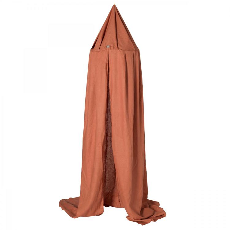 Terracotta sänghimmel till barnrum från NG Baby Mood med ljusslinga