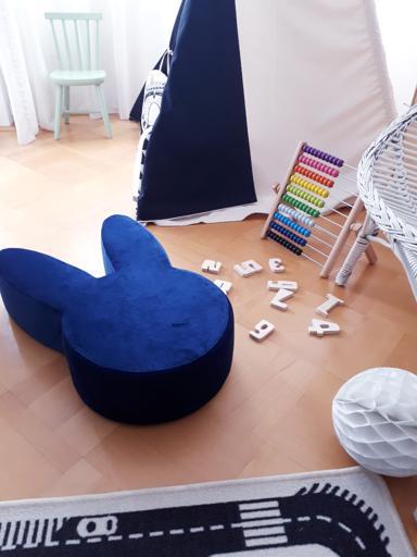 Sittpuff Navy Kanin till barnrummet, Babam - Bild 2