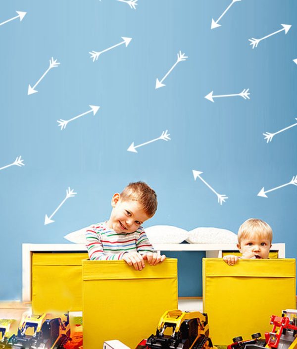 Väggklistermärken silverpilar, set om 24 stycken