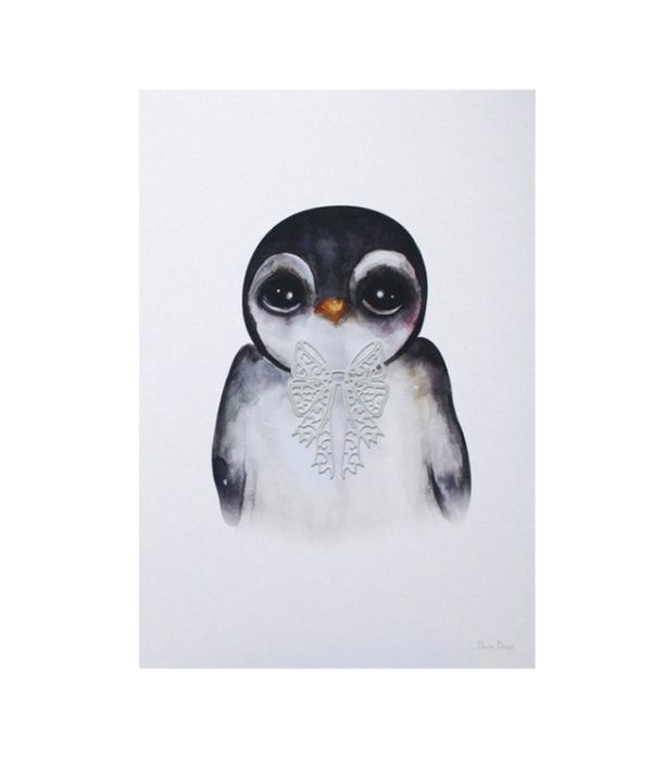 Dessin Design, poster Penguin Grey A4