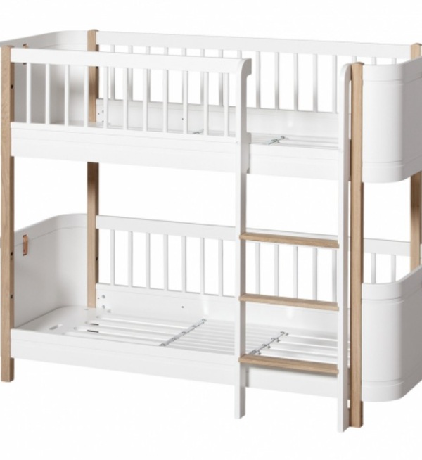 Oliver Furniture, våningssäng Mini+, vit/ek