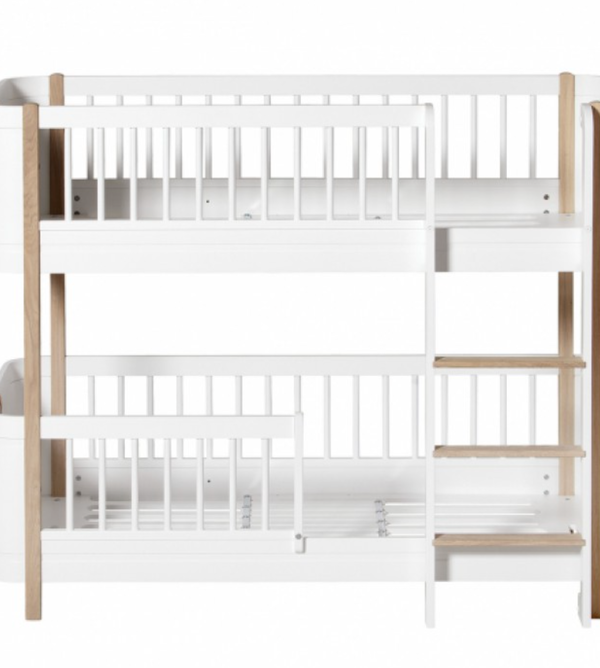 Oliver Furniture, våningssäng Mini+, vit/ek