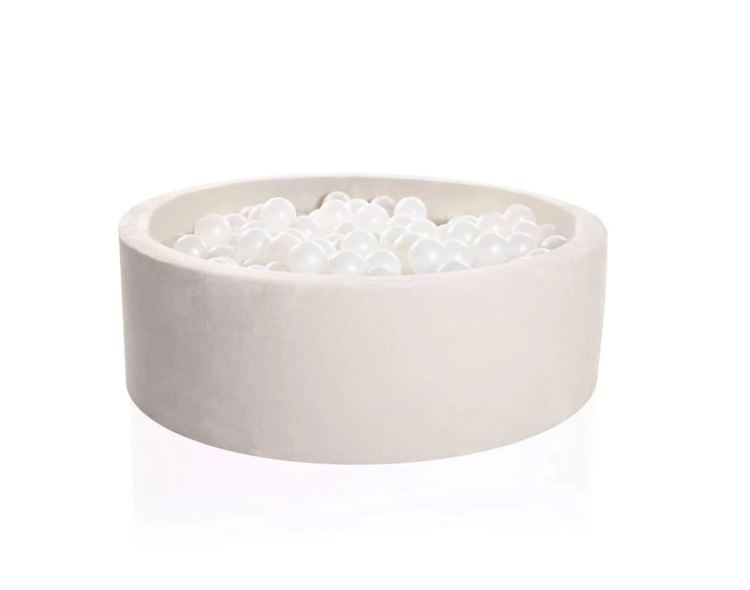 Kidkii Organic, beige bollhav 100x30 med 250 bollar