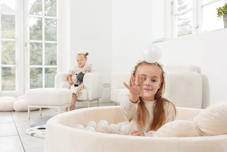 Kidkii Organic, beige bollhav 100x30 med 250 bollar - Bild 3