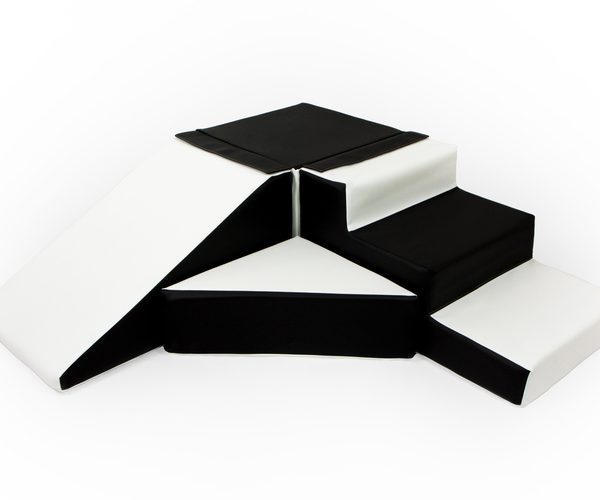 Byggbar rutschkana till barnrummet, svart/vit