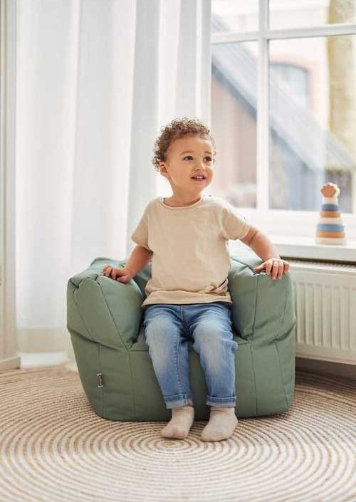 Jollein, Soffa Beanbag fåtölj, ash green