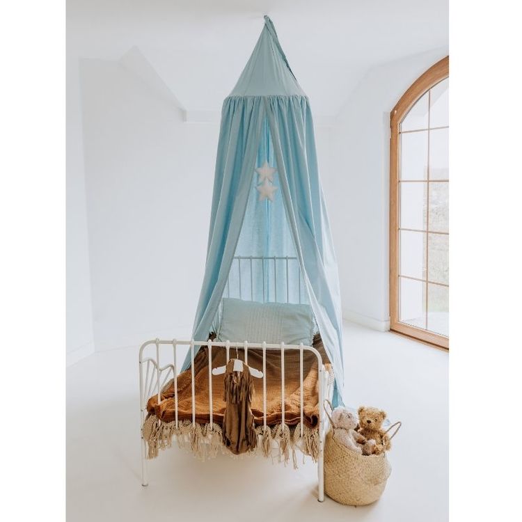 Babylove, Dusty blue, blå sänghimmel med ljusslinga