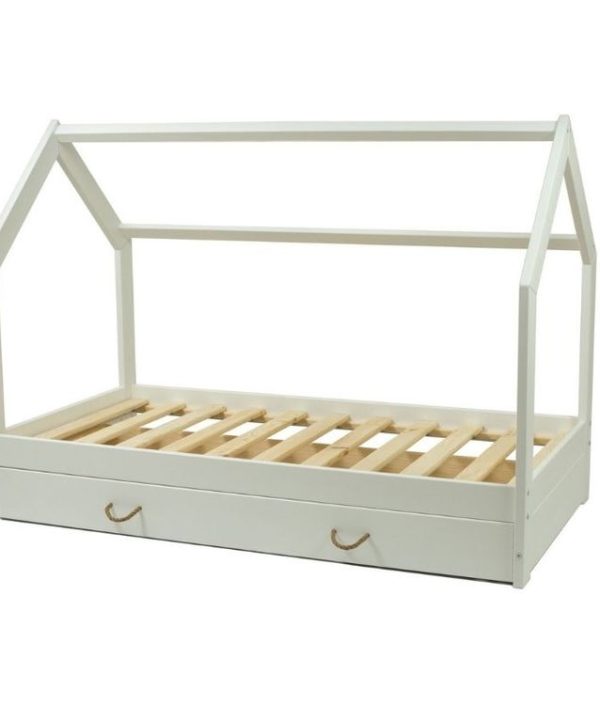 Vit hussäng 80x160 till barnrummet med förvaringslåda