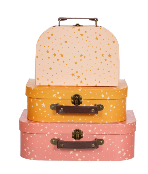 Sass & Belle, förvaringslådor koffert little stars, 3-pack