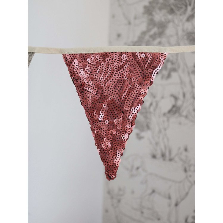 Moi Mili, vimpel med paljetter, rosa/grå - Bild 2