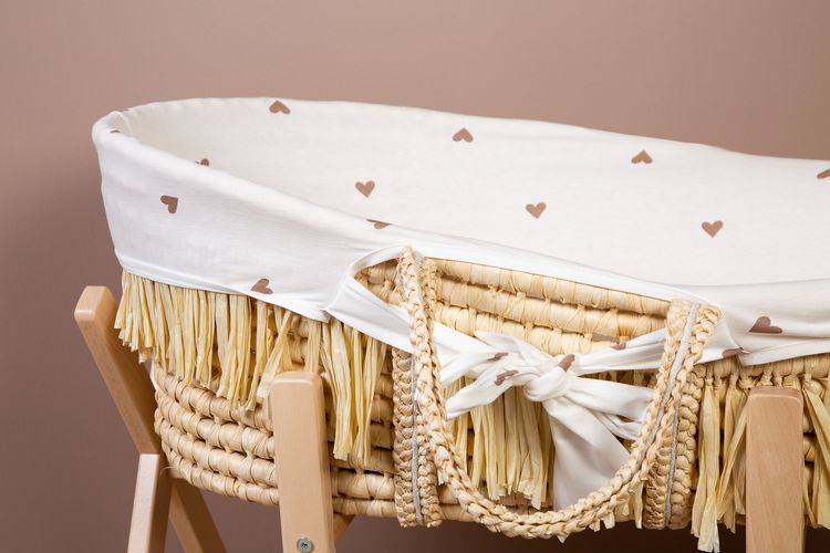 Childhome, Moseskorg boho med madrass och överdrag- HEARTS - Bild 3