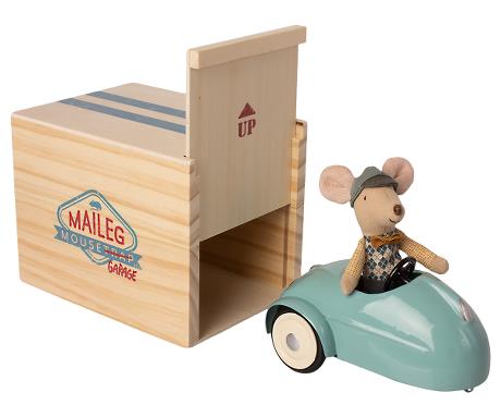Maileg, mus med bil & garage