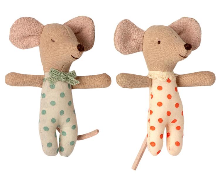 Maileg, baby mice twins, tvillingbebisar i låda - Bild 2