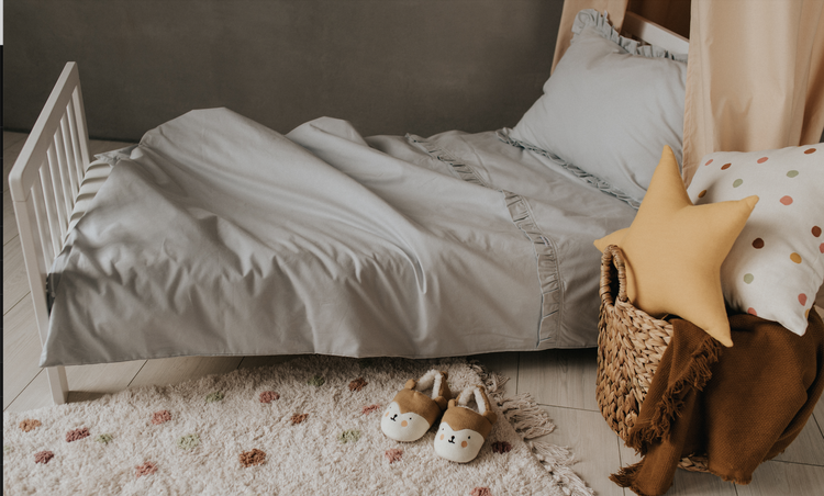 Babylove, Grå påslakanset spjälsäng och juniorsäng - Bild 4