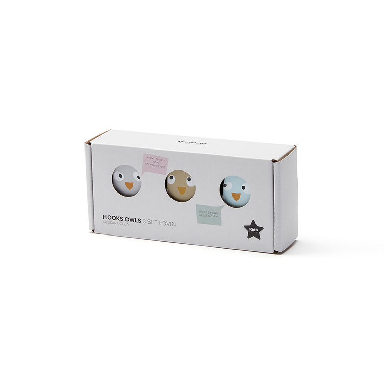 Kids Concept, 3-pack krokar uggla - Bild 3