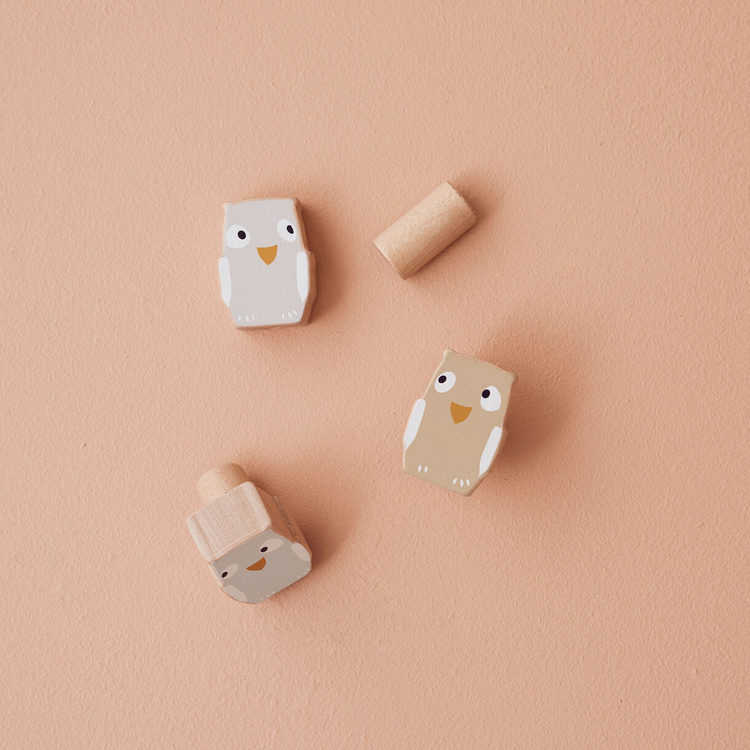 Kids Concept, 3-pack krokar uggla - Bild 2