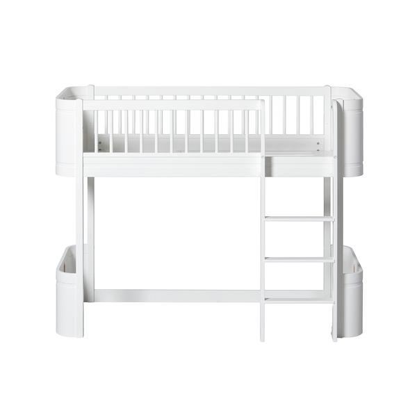 Oliver Furniture, loftsäng Mini+, vit