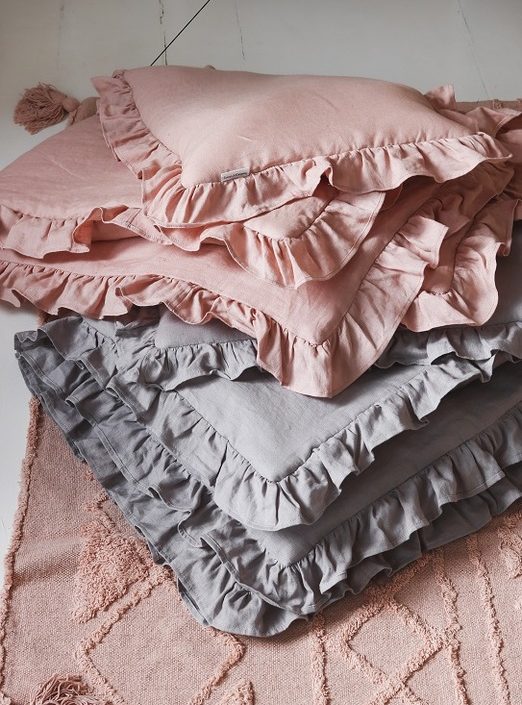 Lamps&Company, Rosa linne bäddset 100x135 cm med fyllning, spjälsäng