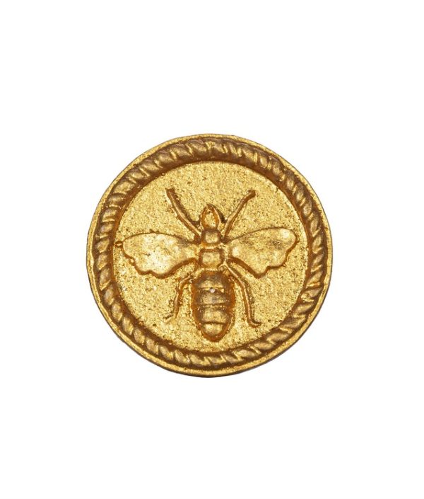 Sass & Belle, rund knopp guld bi