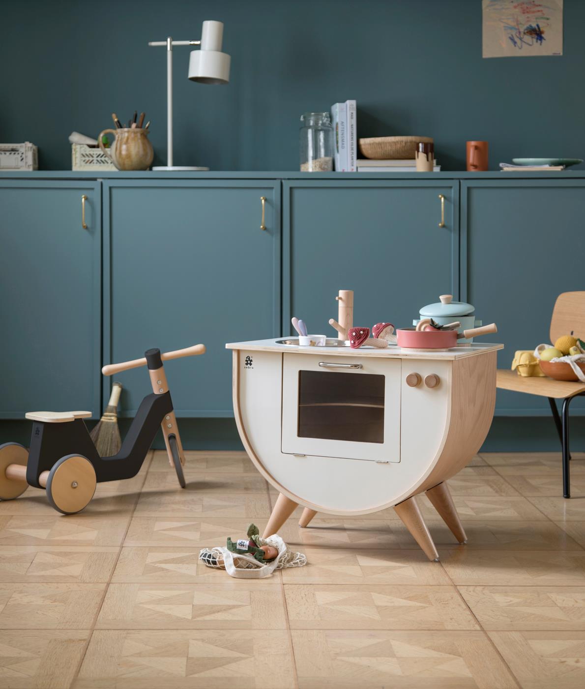 Sebra, trehjuling scooter svart - Bild 3