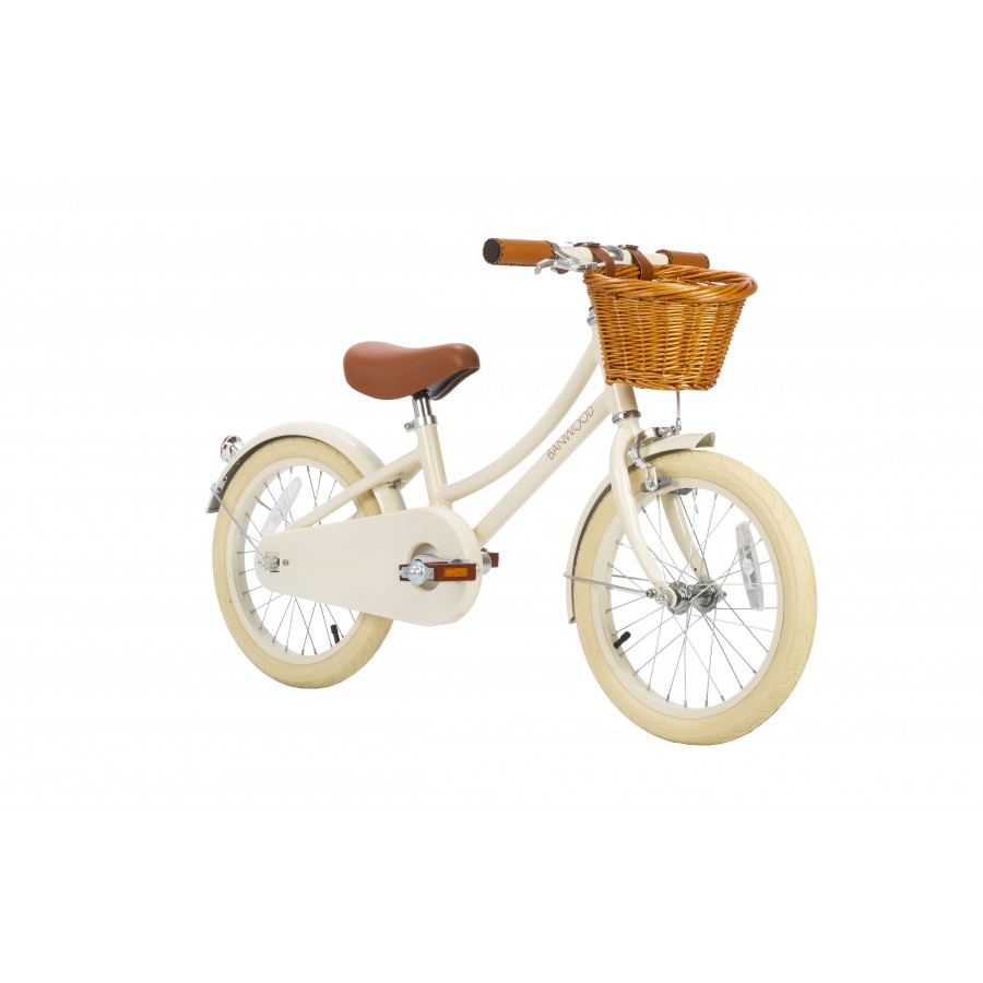 Banwood, cream barncykel med stödhjul, Classic