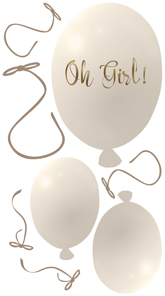 Väggklistermärke partyballonger 3-pack, cream - Bild 9