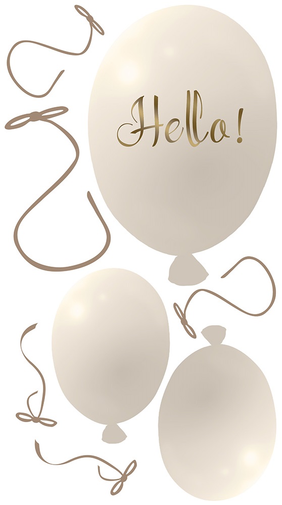 Väggklistermärke partyballonger 3-pack, cream - Bild 8