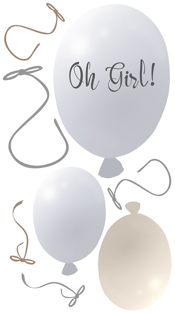Väggklistermärke partyballonger 3-pack, grey - Bild 9