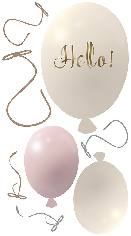 Väggklistermärke partyballonger 3-pack, rose cream - Bild 8