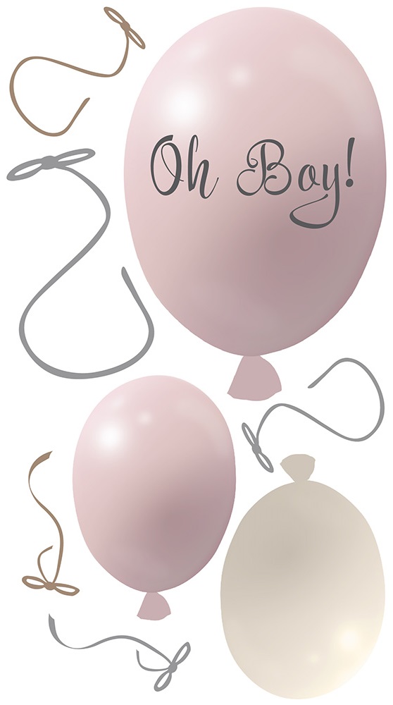Väggklistermärke partyballonger 3-pack, powder rose - Bild 8