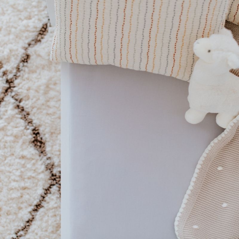 Babylove, Grå dra-på-lakan 80x160 till juniorsäng/barnsäng - Bild 2