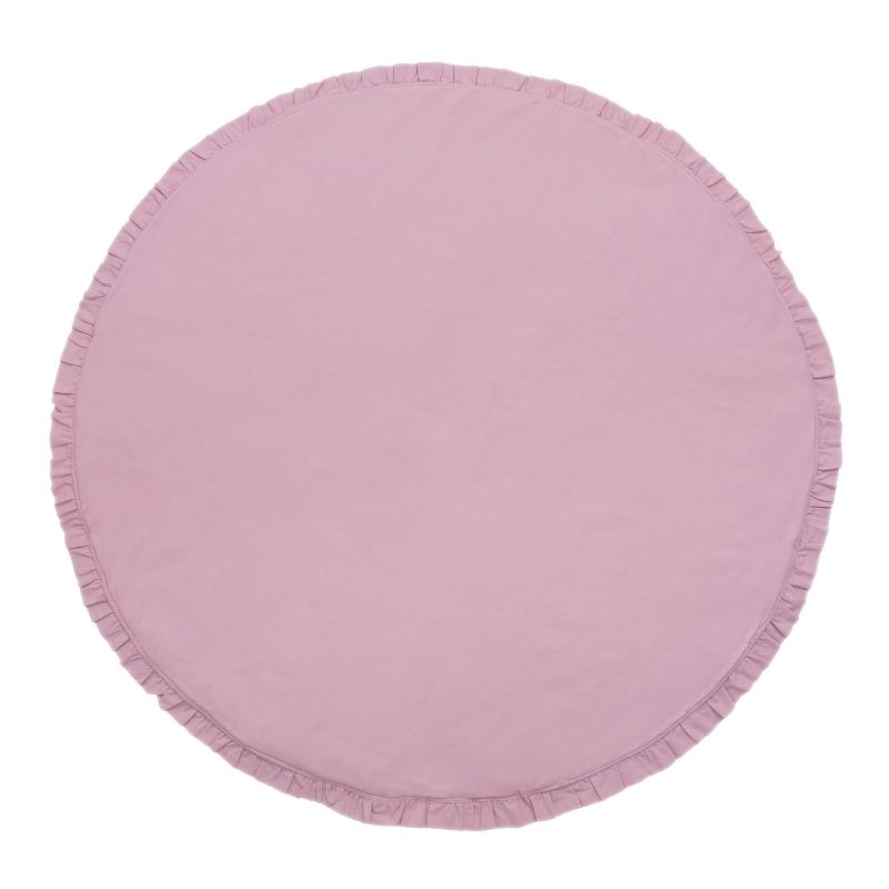 Babylove, rund lekmatta med volanger 120 cm, rosa