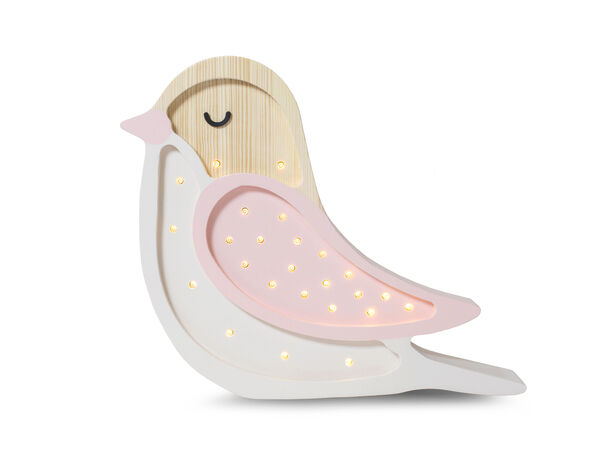 Little Lights, Nattlampa till barnrummet, Stor fågel Strawberry Cream