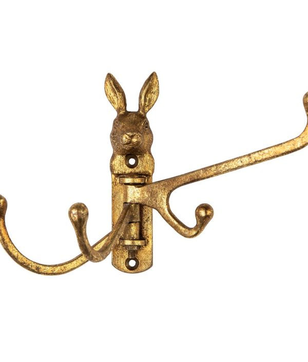 Sass&Belle, flerarmad väggkrok guld kanin