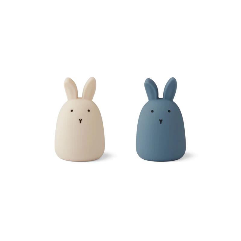 Liewood, Callie nattlampa, Rabbit sandy stormy blue, 2-pack