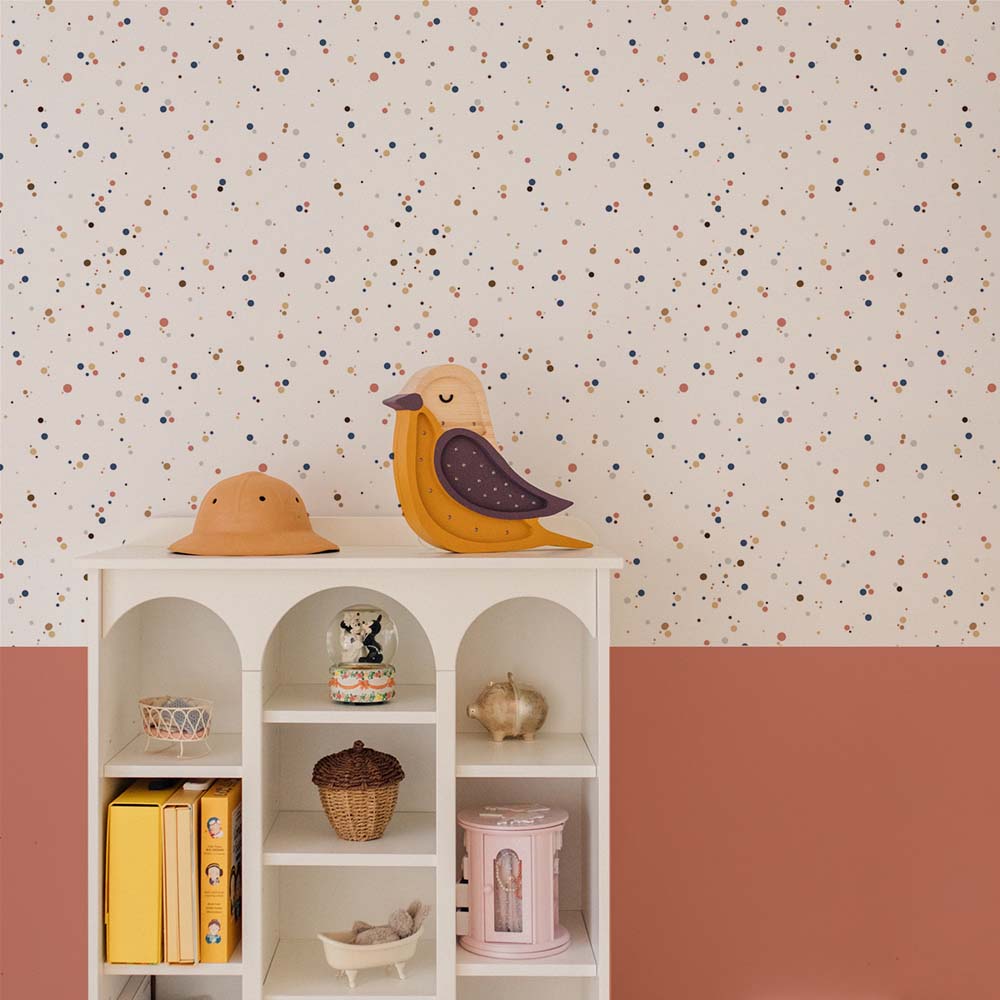 Dekornik, tapet Dots Minimini Cinnamon Blue - Bild 2