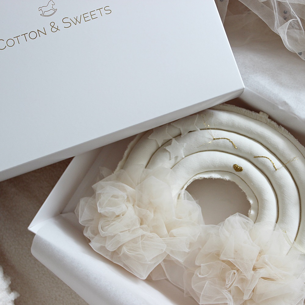 Cotton & Sweets, sängmobil väggdekoration vanilj regnbåge - Bild 6