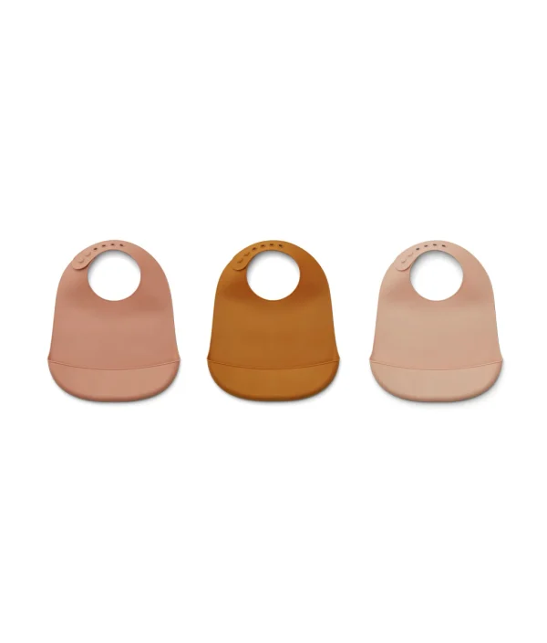 Liewood, Maru haklapp i silikon 3-pack, Rose multi mix