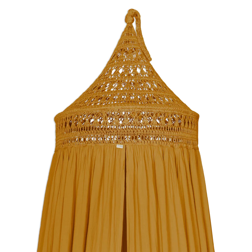 Numero 74, Tara boho sänghimmel med ljusslinga, Gold - Bild 2